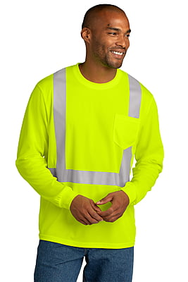 CS201 PLAYERA ML DE MALLA DE ALTA VISIBILIDAD CORNERSTONE ANSI 107 CLASS 2 