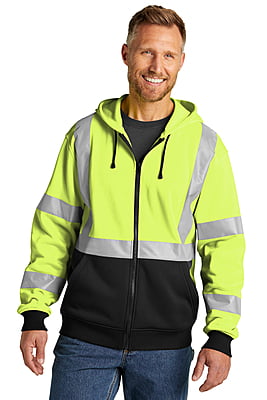 CSF300 CHAMARRA POLAR DE ALTA VISIBLIDAD CON CAPUCHA CORNERSTONE ANSI 107 CLASS 3 HEAVY-DUTY