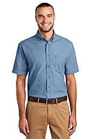 SP11 CAMISA MEZCLILLA CABALLERO MC PORT & COMPANY