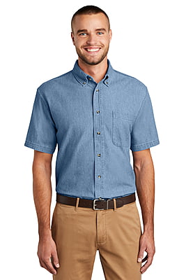 SP11 CAMISA MEZCLILLA CABALLERO MC PORT & COMPANY