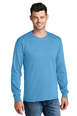 PC54LS PLAYERA CABALLERO ML PORT & COMPANY CORE COTTON