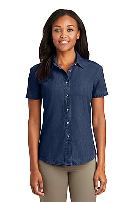LSP11 CAMISA DE MEZCLILLA DAMA MC PORT & COMPANY 