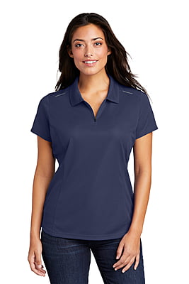 L580 PLAYERA POLO DAMA MC PINPOINT MESH ZIP