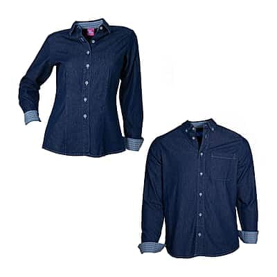 T2652 CAMISA DE MEZCLILLA ELITE DAMA ML BIBO