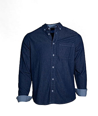 T1652 CAMISA DE MEZCLILLA ELITE CABALLERO ML BIBO